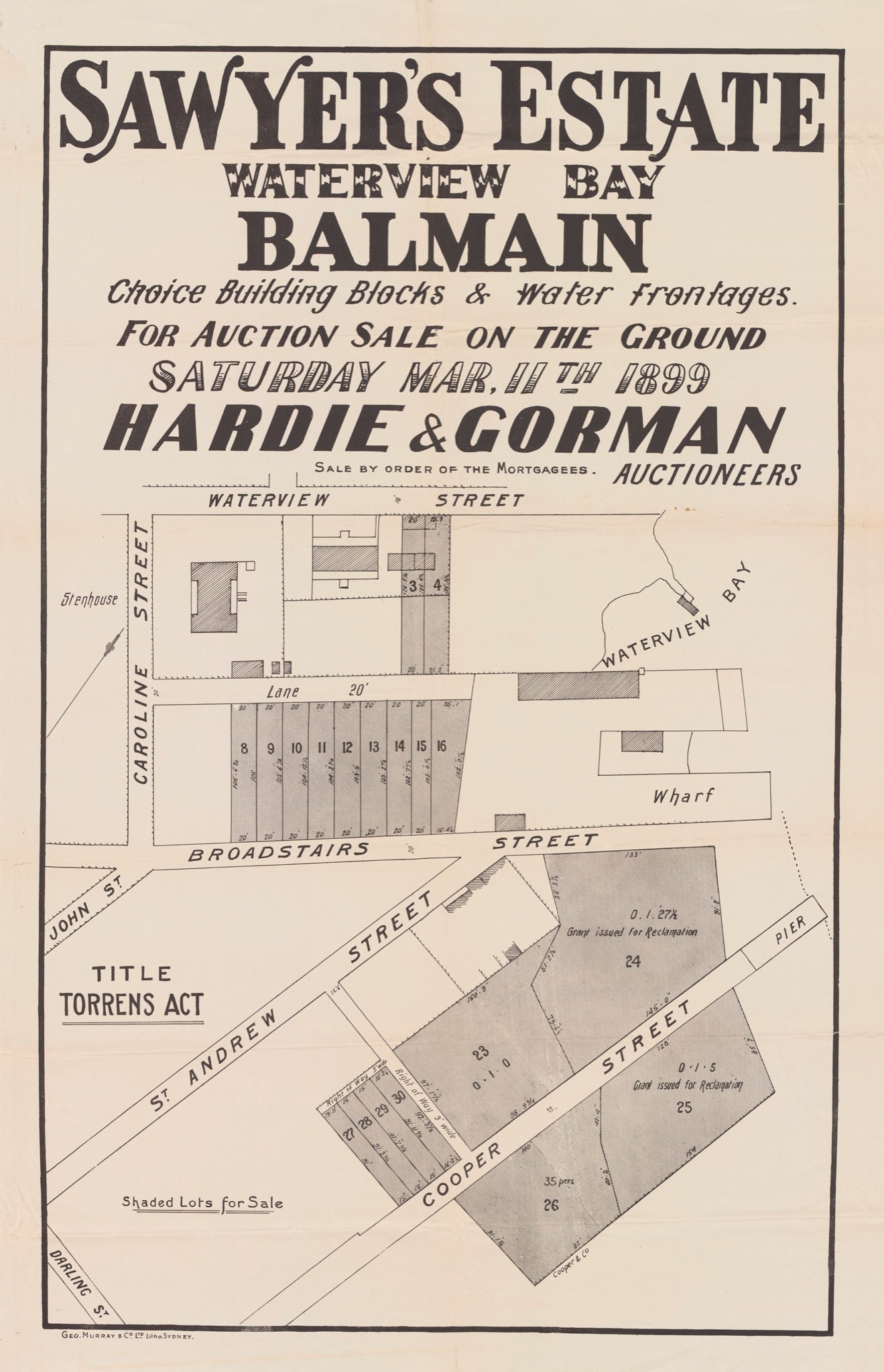 Sawyer's Estate Waterview Bay Balmain